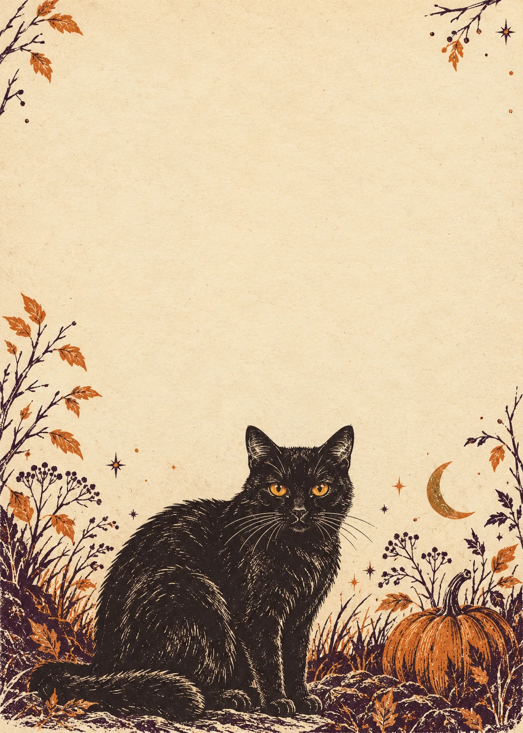 Vintage Black Cat artwork preview