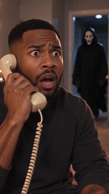 90s Horror Call AI, 7.2 seconds: Turn around and react