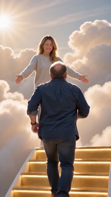 Heavenly Reunion AI Video, 6.5 seconds: Run toward the waiting person