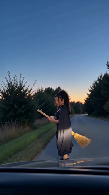 My Ride Is Here AI, 1.1 seconds: Walk beside the car holding a broom