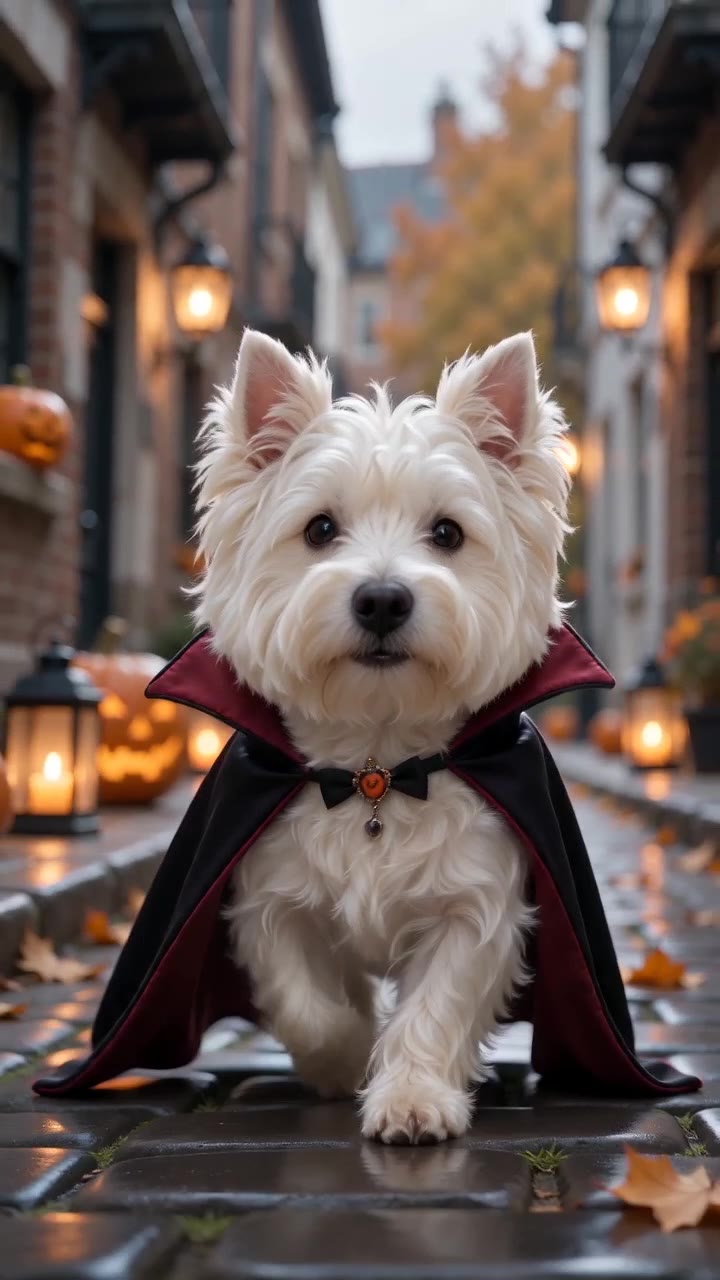 Ramalama Bang Bang AI Pet Walk: Change into a vampire costume